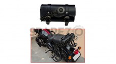Royal Enfield New Classic Reborn 350cc Leather Tool Roll Accessories Bag Black - SPAREZO