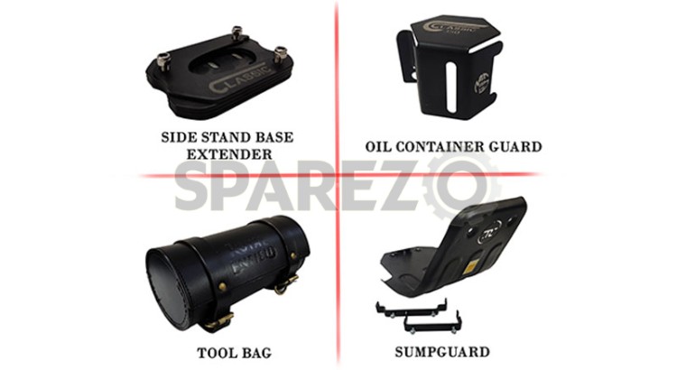 Royal Enfield New Classic Reborn 350cc 4 PCS Accessories Combo-2 - SPAREZO