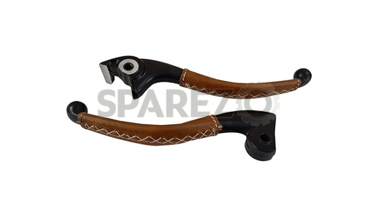 Royal Enfield New Classic Reborn 350cc Leather Covering Levers - SPAREZO