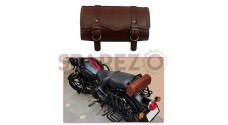 Royal Enfield New Classic Reborn 350cc Leather Tool Roll Accessories Bag Brown Tan - SPAREZO