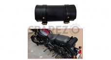 Royal Enfield New Classic Reborn 350cc Leather Tool Roll Accessories Black Bag - SPAREZO