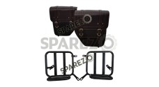 Royal Enfield New Classic Reborn 350cc Leather Bags With Mounting Pair Brown