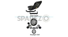 Royal Enfield New Classic Reborn 350cc Sump Guard and Headlight Grill Set Combo 