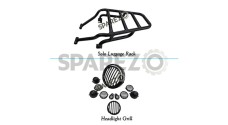 Royal Enfield New Classic Reborn 350cc Luggage Rack and Headlight Grill Set - SPAREZO