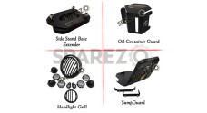 Royal Enfield New Classic Reborn 350cc Sumpguard Light Grills Stand Base and Guard - SPAREZO