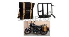 Royal Enfield Classic Reborn 350cc Golden Black RH Military Pannier Bag and Mounting - SPAREZO