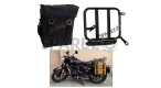 Royal Enfield Classic Reborn 350cc Black Color RH Military Pannier Bag and Mounting 2022-23 - SPAREZO