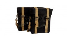 Royal Enfield Meteor 350cc Military Pannier Black and Golden Color Bags - SPAREZO