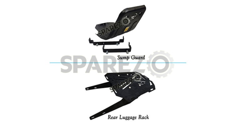 Royal Enfield New Classic Reborn 350cc Sump Guard and Rear Luggage Rack 2022-23 - SPAREZO