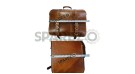 Royal Enfield Meteor 350cc Leather Brown Tan Bags Pair - SPAREZO