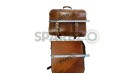 Royal Enfield Meteor 350cc Leather Brown Tan Bags Pair - SPAREZO