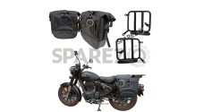 Royal Enfield Classic Reborn 350cc Pannier Luggage Bags and Mounting Black 2022-23 	