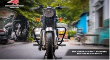 Royal Enfield Reborn Classic And Meteor 350cc Red Rooster Crash Guard Hector Matt Black - SPAREZO