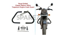 Royal Enfield Classic Reborn and Meteor 350cc Trapezium Engine Crash Guard Black - SPAREZO