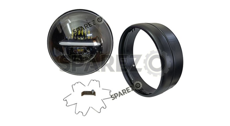 Royal Enfield Classic Reborn 350cc Minus Sign 7" LED Headlight With Black Rim 2022-2023 - SPAREZO