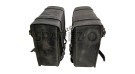 Royal Enfield Classic Reborn 350 and Meteor 350 Grey Black Leather Bags Pair - SPAREZO