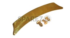 Universal Brass Complete Front Number Plate With Fixings - SPAREZO