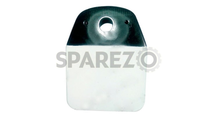 Royal Enfield Early Model White Black Rear Lisence Number Plate - SPAREZO