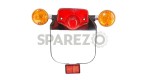 Royal Enfield Rear Number Plate With Indicator, Tail Light & Reflector - SPAREZO