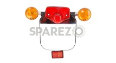 Royal Enfield Rear Number Plate With Indicator, Tail Light & Reflector - SPAREZO