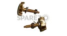 Royal Enfield Solid Brass Tool Box Flower Screw And Nut Pair - SPAREZO