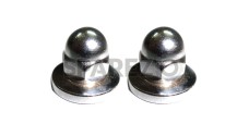 Royal Enfield 2 Chromed M8 Domed Nuts T Cover - SPAREZO