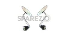 New Royal Enfield Brand New Set Of Chrome Mirrors - SPAREZO