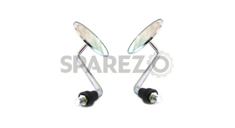 New Royal Enfield Brand New Set Of Chrome Mirrors - SPAREZO