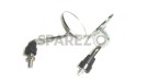 New KB 100 Round Rear View Mirror Set Chrome Bullet - SPAREZO