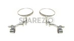 Customized Round Side Mirror Set With Twisted Arms C.P - SPAREZO