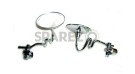 Customized Round Side Mirror Set With Twisted Arms C.P - SPAREZO