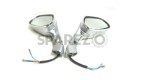 Royal Enfield Car Type Side Mirror Set With Indicators - SPAREZO