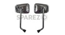 Eliminator Style Rectangular Side Mirror Set Chrome - SPAREZO