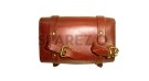 Brand New Handcrafted Genuine Tan Leather Saddle Bag - SPAREZO