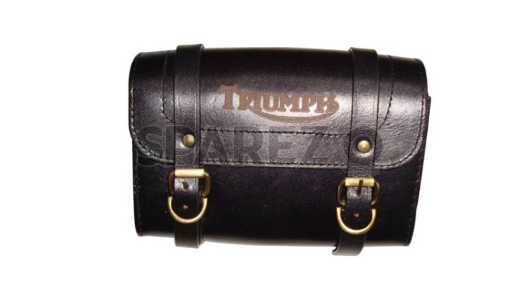 Genuine Leather Black Tool Bag For Triumph - SPAREZO