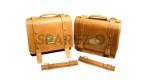 New Royal Enfield Pair Of Camel Coloured Leather Saddlebags - SPAREZO