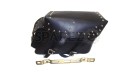 New Customized Studs Leather Saddle Bag With Pocket For Royal Enfield - SPAREZO