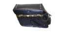 New Customized Studs Leather Saddle Bag With Pocket For Royal Enfield - SPAREZO