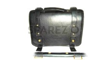 Royal Enfield Set Of Saddle Bag Black Genuine Leather - SPAREZO