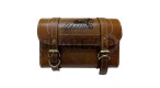 Handcrafted Tan Leather Tool Bag With Indian Logo - SPAREZO