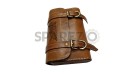 Handcrafted Tan Leather Tool Bag With Indian Logo - SPAREZO