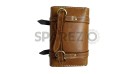 Handcrafted Tan Leather Tool Bag With Indian Logo - SPAREZO