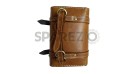 Handcrafted Tan Leather Tool Bag With Indian Logo - SPAREZO