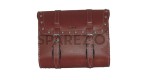 Royal Enfield Brown Color Saddle Bag With Fitting Strips - SPAREZO