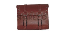 Royal Enfield Brown Color Saddle Bag With Fitting Strips