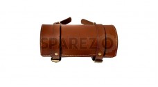 Royal Enfield Tool Roll Bag Brown Color Genuine Leather - SPAREZO