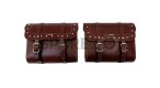 Royal Enfield Classic 350cc 500cc Saddle Bag Pair Cherry Color - SPAREZO