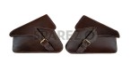 Royal Enfield Interceptor 650 Pannier Leather Bags Pair D1 Brown - SPAREZO