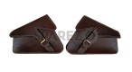 Royal Enfield Interceptor 650 Pannier Leather Bags Pair D1 Brown - SPAREZO