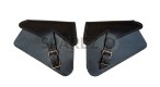 Royal Enfield Interceptor 650 Pannier Leather Bags Pair D1 Black - SPAREZO